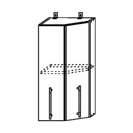 Шкаф верхний торцевой угловой 400