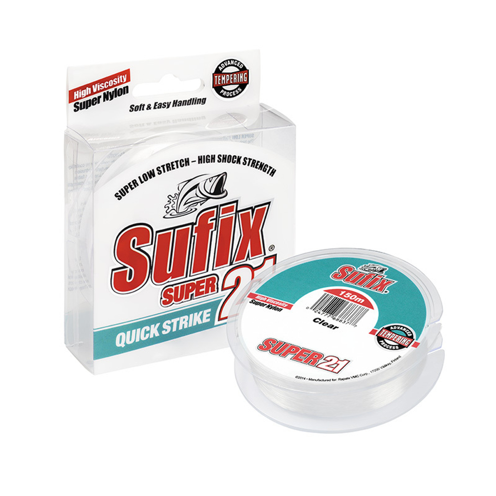 Леска Sufix Super 21 0,4 мм в размотке 150 м, цвет прозрачный