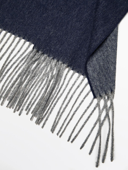 Massimo Dutti Шарф из двусторонней ткани, из 100% шерсти, синий