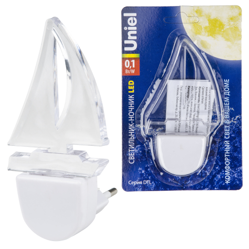 DTL-315 Кораблик/White Светильник-ночник. Без выключателя. Белый. ТМ Uniel