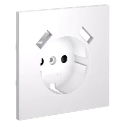 Накладка для розетки с заземлением и защитными шторками, с USB A+A, S70 (белый матовый) vls000902