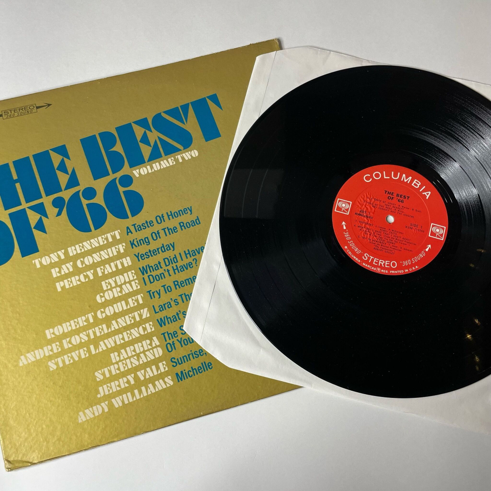 Винтажная виниловая пластинка LP Сборник The Best Of '66 Volume Two (USA 1967) (Andy Williams, Barbra Streisand, Tony Bennett)