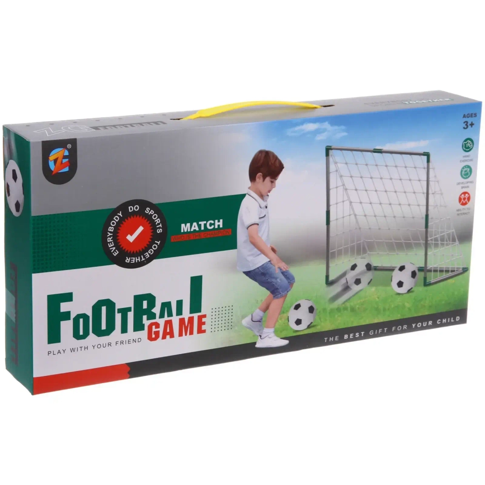 Набор тренировочный для футбола ZG270-227: ворота 88*36*68 см, мяч 12 см, насос