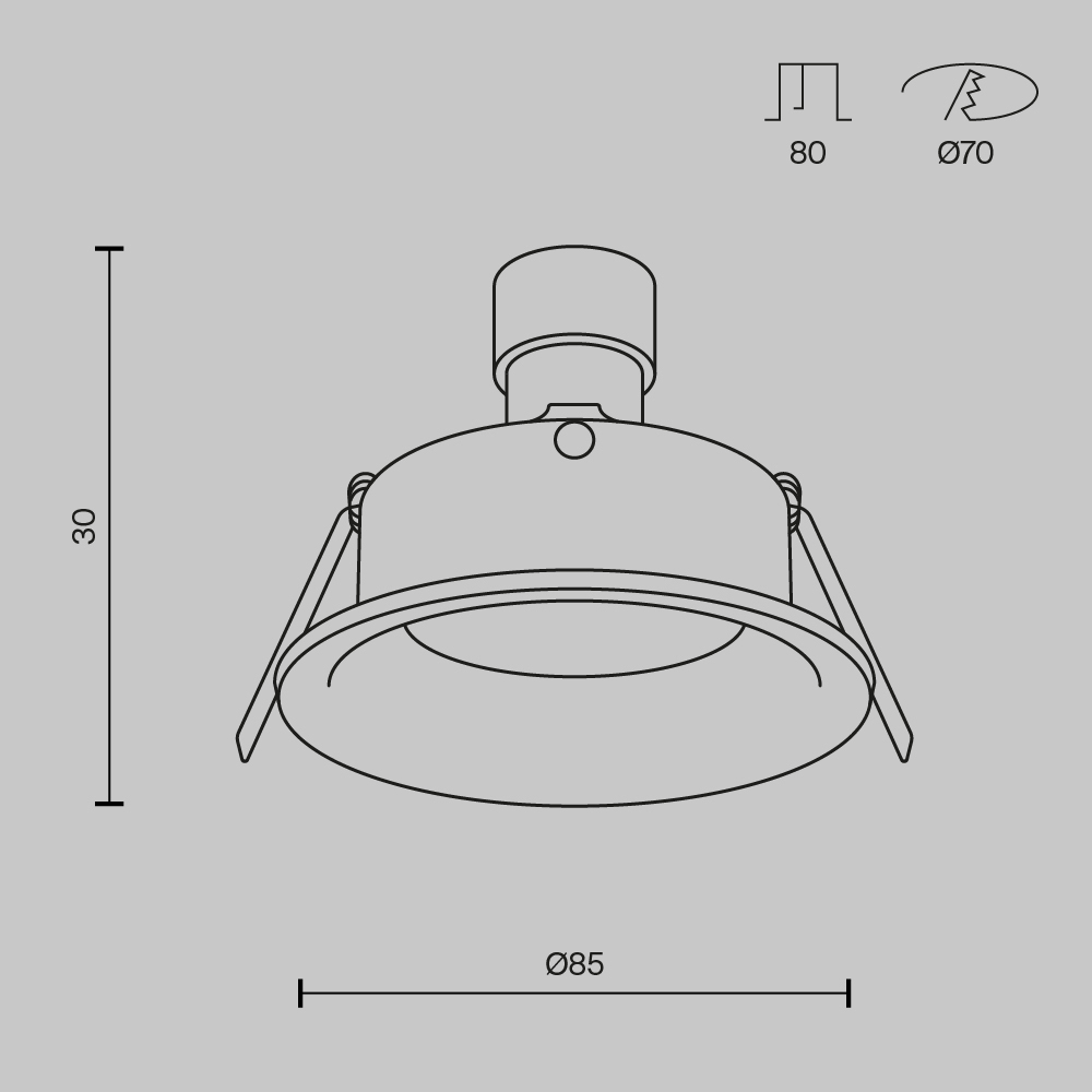 Встраиваемый светильник Technical DL027-2-01W