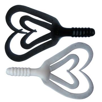 Твистер несъедоб. Helios Credo Four tail 3,35"/8,5 см Black & White 100шт. (HS-20-023-N)