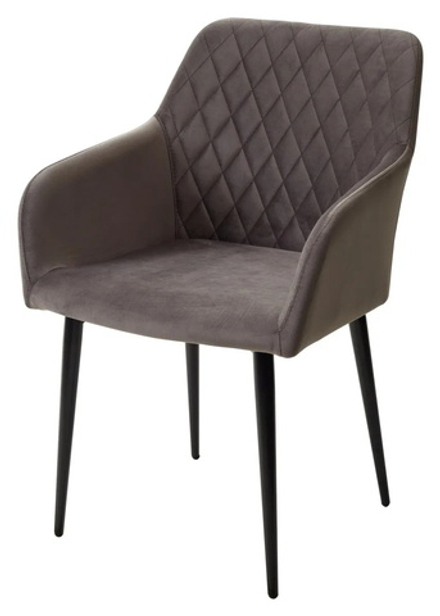 Стул BRANDY-X ГРАФИТ #14, велюр / черный каркас М-City