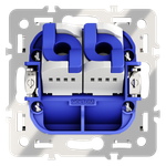 Механизм розетки компьютерной двойной RJ45+RJ45 кат.6, S70