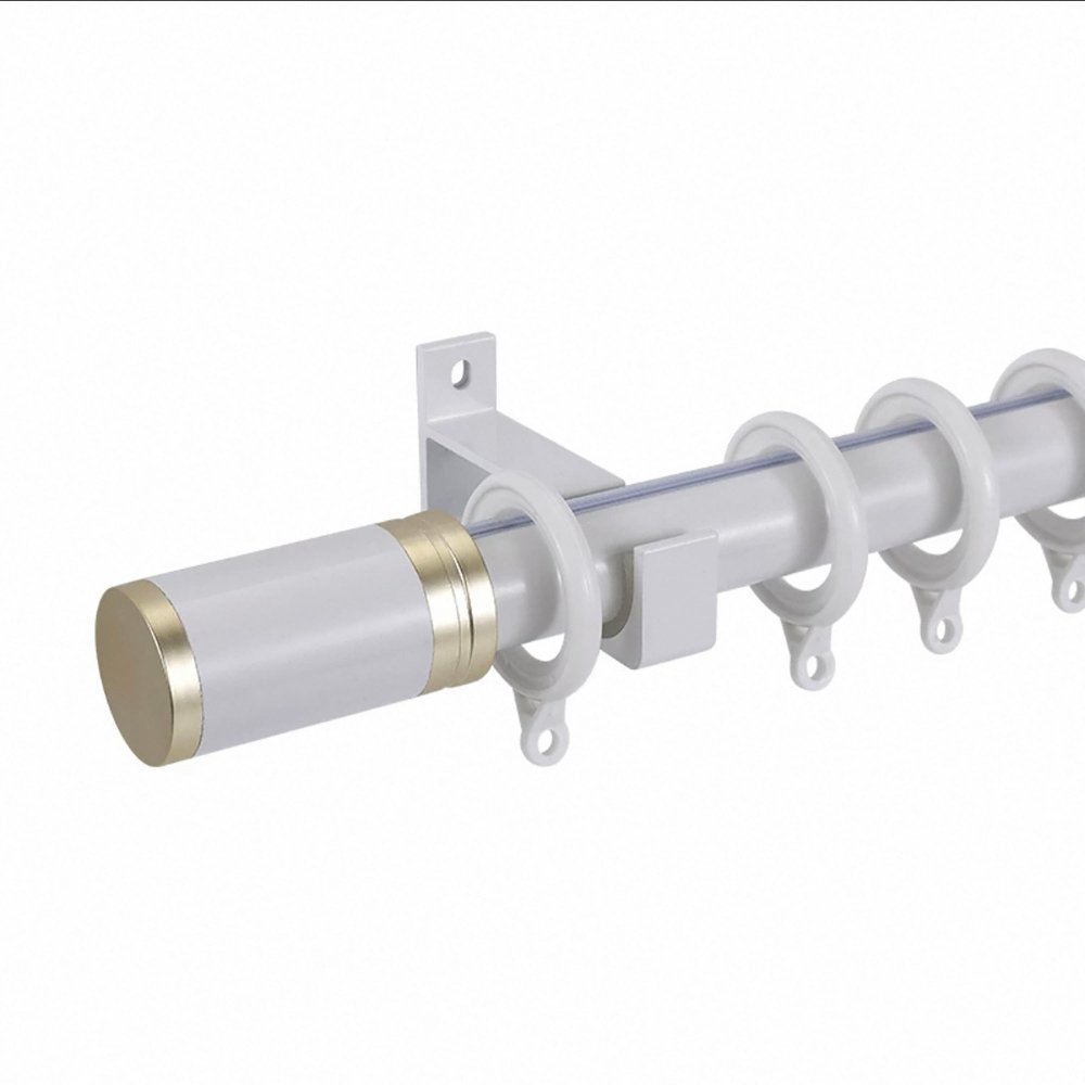 Карниз для штор настенный, алюминиевый, боковое крепление