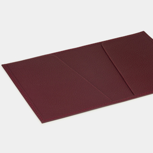 Обложка для паспорта из натуральной кожи теленка, бордового цвета