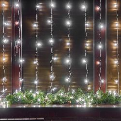 ULD-C3030-192-DTA WHITE IP20 Занавес светодиодный. 3х3м. 192 светодиода. Белый свет. Провод прозрачный. TM Uniel