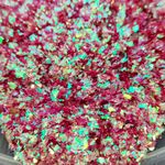 Хлопья Красный перламутр для дизайна ногтей, маникюра, бодиарта, макияжа...