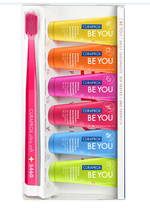 Набор отбеливающих зубных паст Curaprox Be You 6 вкусов + зубная щетка Curaprox 5460 Ultra Soft
