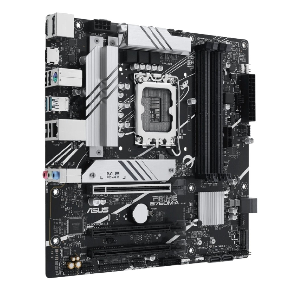 Материнская плата ASUS PRIME B760M-A-CSM (Socket 1700, mATX, 4xDDR5(128GB), DP / 2*HDMI, 3xPCIe 4.0x16, 4xSATA 6Gb / s, 2*M2, 2,5xLAN, 2xUSB 3.1, 4xUSB 2.0, 1xPS / 2)