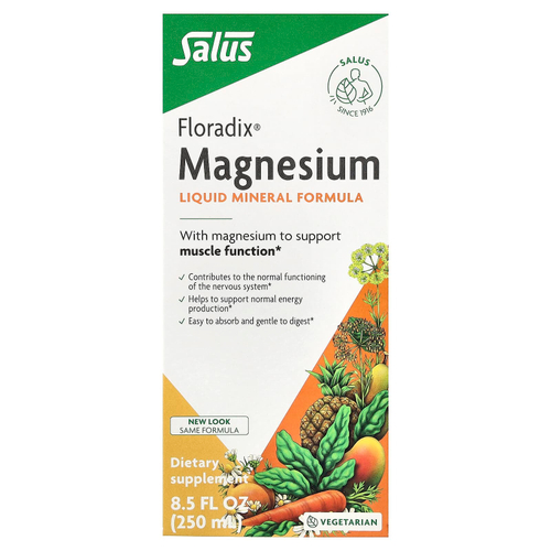 Floradix, Floradix®, магний, жидкая минеральная добавка, 250 мл (8,5 жидк. унции)