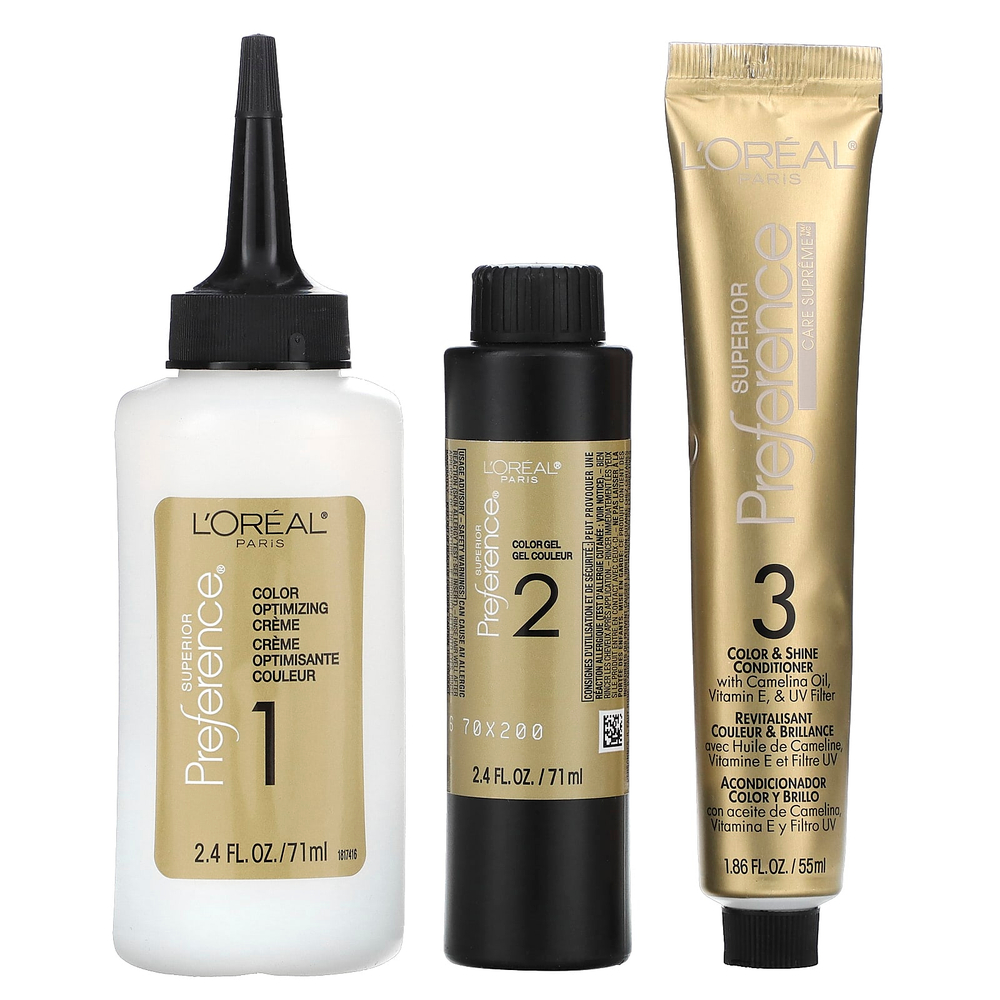 L'Oréal, Superior Preference, яркий, не выцветающий цвет, 6 светло-коричневых, 1 нанесение