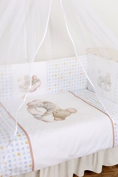 Комплект в кроватку Lappetti "Мышки на облачке", 6 предметов