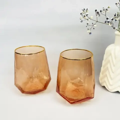 Стакан 450мл «ICE CRYSTAL» в наборе 4шт, медовый