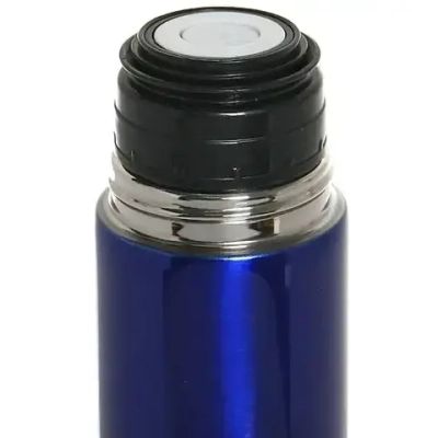 Термос с металлической колбой 500 мл «Серп и молот» синий