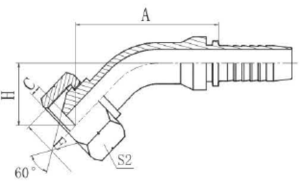 Фитинг DN 25 BSP (Г) 1.1/4 (45) (накидная гайка)