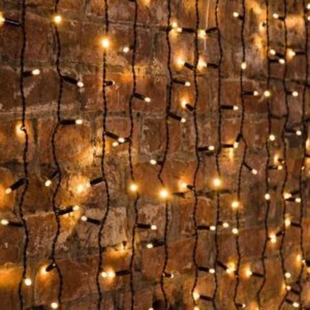 Гирлянда светодиодная «Дождь» 2x0,8 м, черный провод, 230 В, диоды ТЕПЛЫЙ БЕЛЫЙ