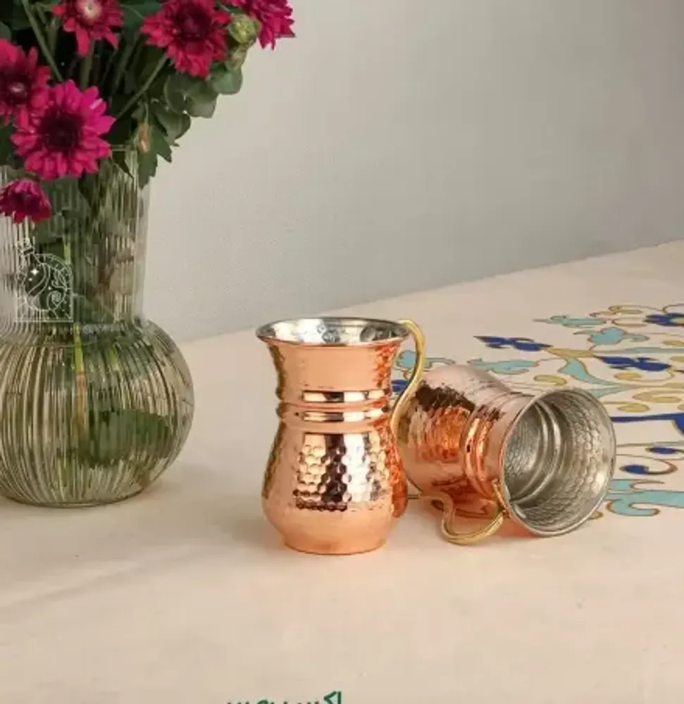 Маленький медный кувшин ручной работы Exirmes 30220387 Иран