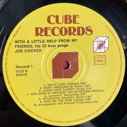 Винтажная виниловая пластинка LP Joe Cocker With A Little Help From My Friends (His 23 Best Songs) (France 1976)