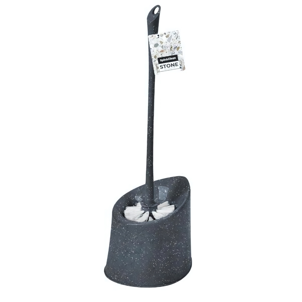 Комплект WC Stone (ершик + подставка) темный камень