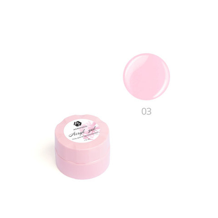 Акригель для наращивания ногтей ADRICOCO №03 камуфлирующий глубокий розовый (10 мл.)