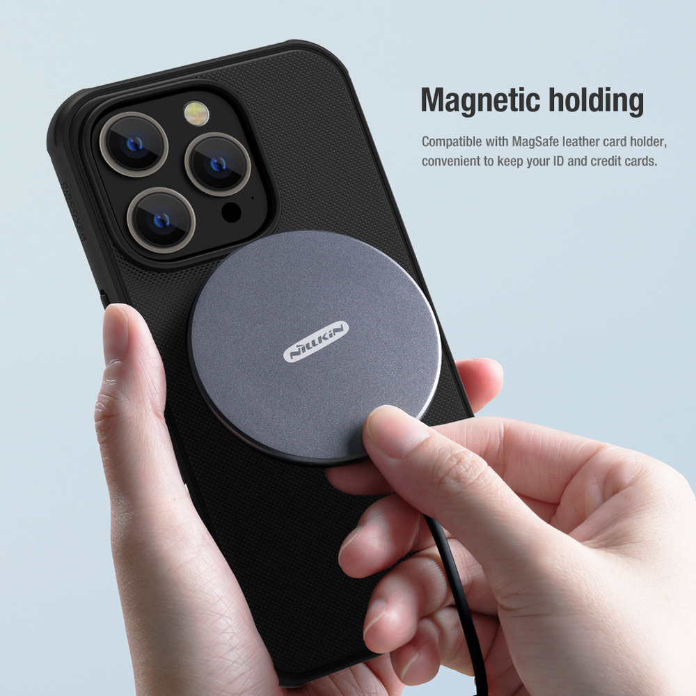 Чехол двухкомпонентный c поддержкой зарядки MagSafe для iPhone 14 Pro Max, Nillkin серия Super Frosted Shield Pro Magnetic