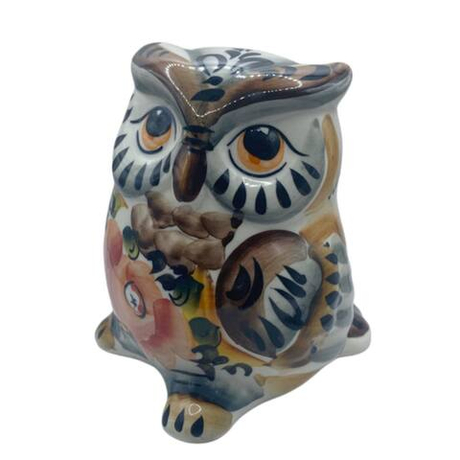 Фигурка Сова Филя цветная гжель