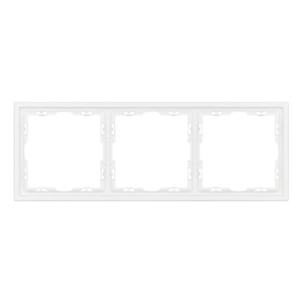 Рамка пластиковая FRM-NOBE-SFPL-3-WH (Arlight, Белый кварц) 054219