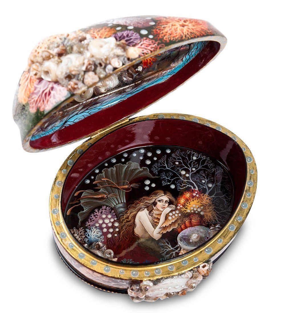 Народные промыслы ШК-30/ 67 Шкатулка «Русалочка» Ковалева С.