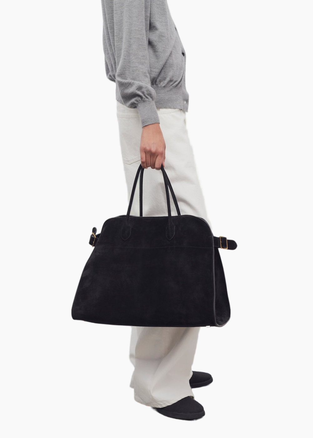 Сумка The Row Soft Margaux 17 Bag in Suede Black