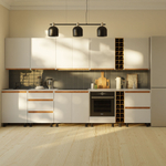 Навесной кухонный шкаф для сушки посуды 60х32х75 Валенсия / кухонный модуль с дверцей и полкой / белый, массив дуба