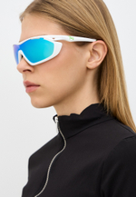 Спортивные очки 720armour Analog Pro / Glossy White / Matte White Gasket / Smoke Full Blue Ti Lens