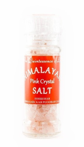 Соль пищевая гималайская розовая в мельнице Himalayan Salt, крупный помол, 120 г