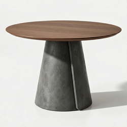 Обеденный стол ROLL CONCRETE walnut