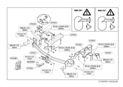 Фаркоп Brink (Thule) 570300 для Toyota RAV4 (2012 - )(паспорт и сертификат в комплекте)(без электрики)