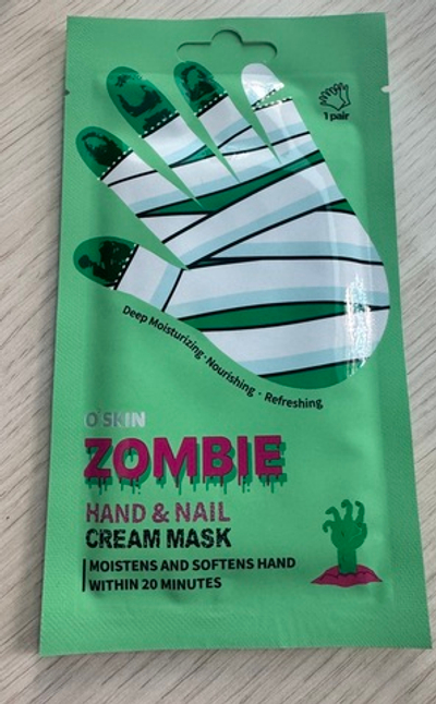 Маска-перчатки для рук КРЕМОВАЯ Zombie Hand&Nail Mask, 14 гр