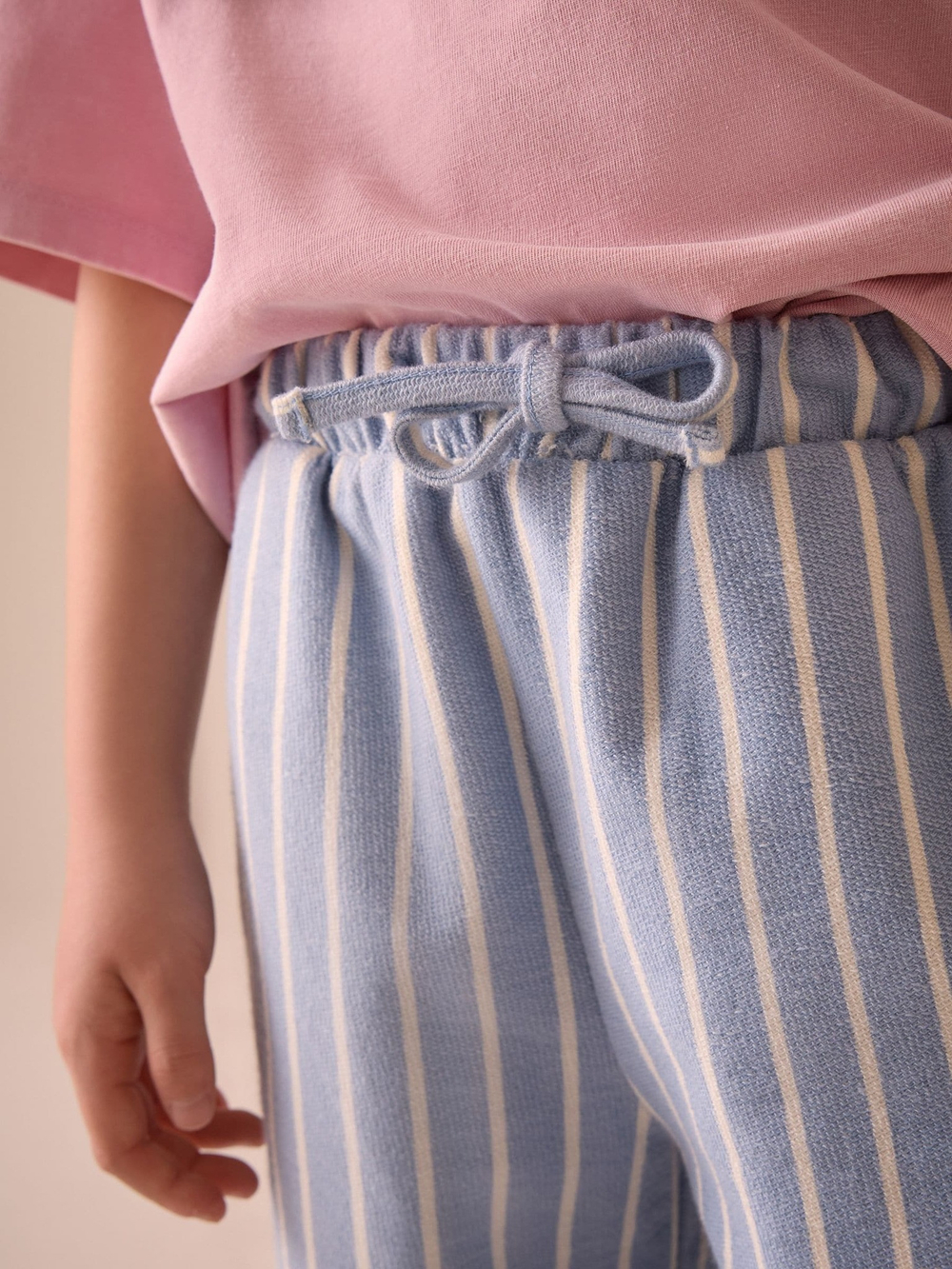 Брюки для девочки Next E61-304, Голубой, Белый