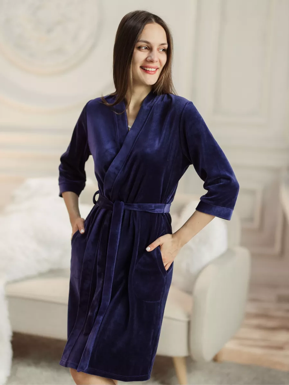 Халат домашний велюровый