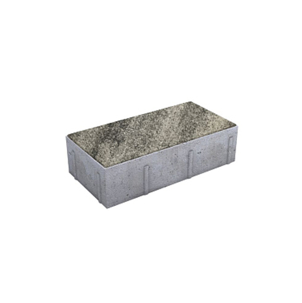 Тротуарная плитка ПРЯМОУГОЛЬНИК 300х150 мм - Листопад гладкий Антрацит