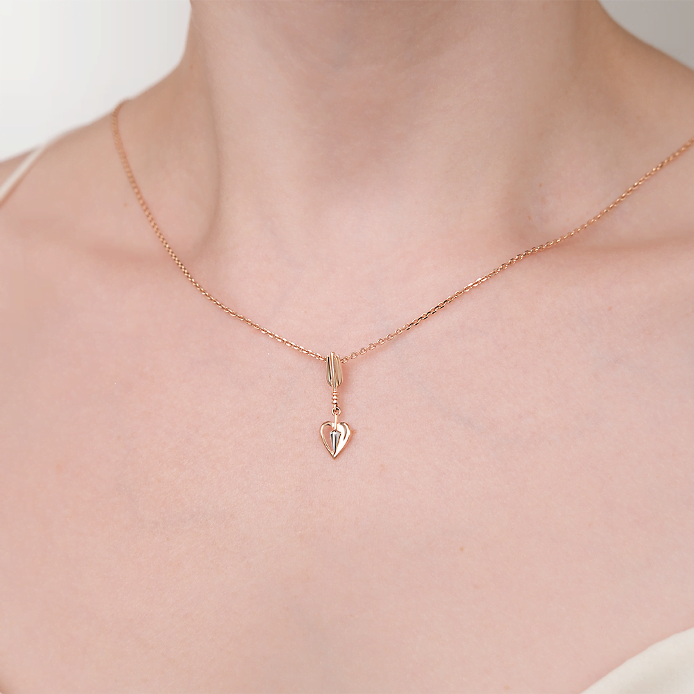 Подвеска «Стрела Купидона» из красного золота