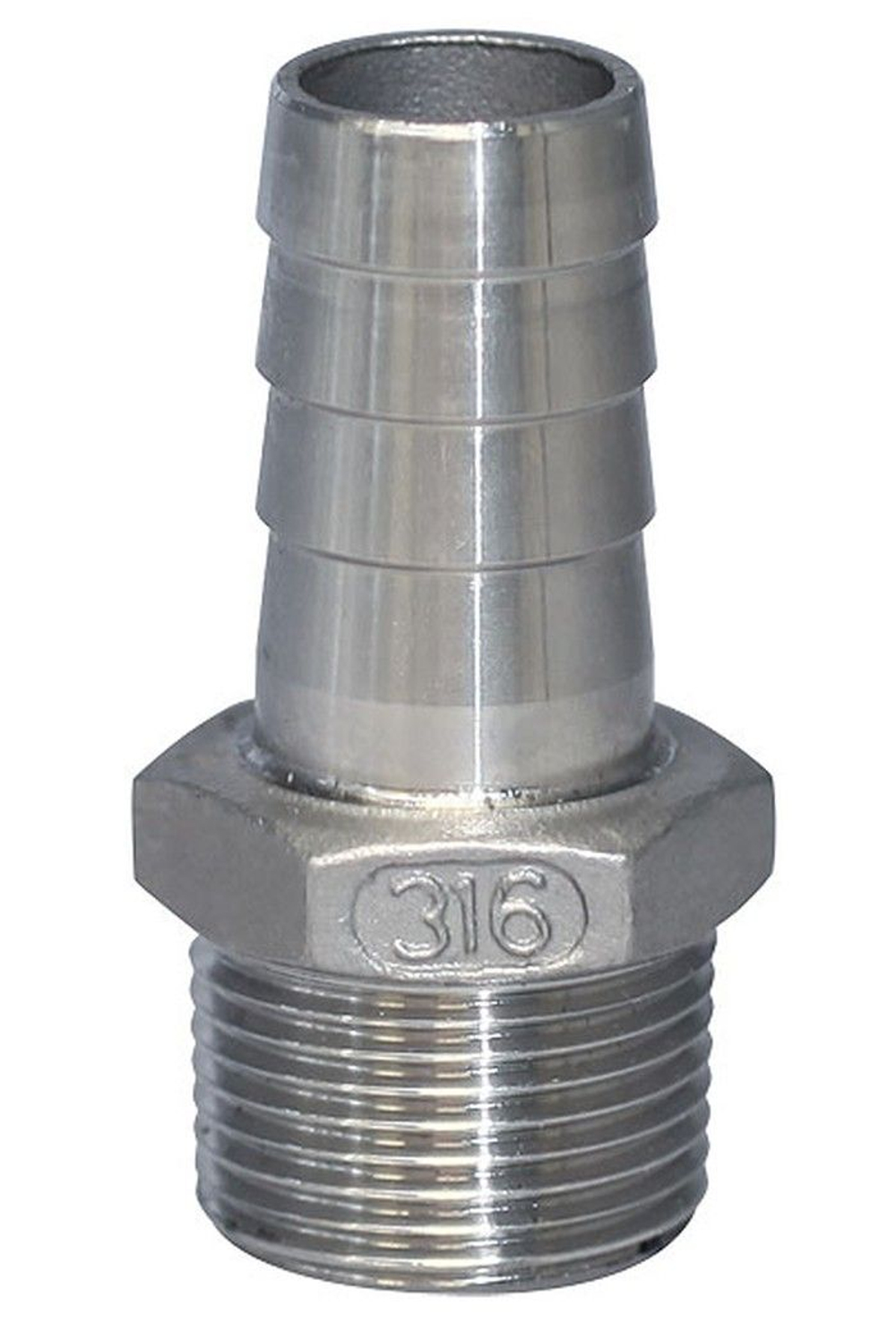 Патрубок под шланг с внутренним диаметром 20 мм "Мореман", наружная резьба 1/2 дюйма (10254825)