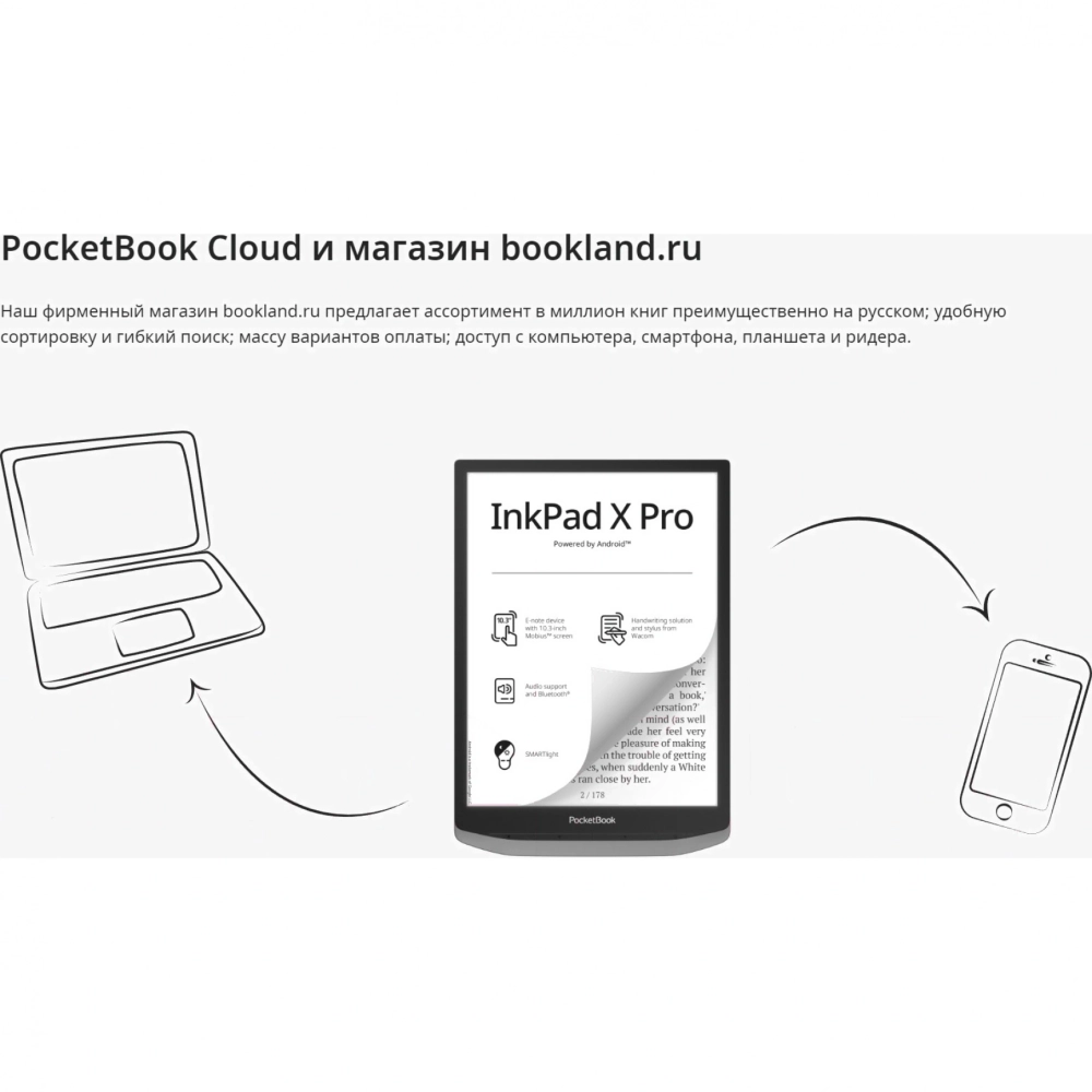 Электронная книга PocketBook 1040D (PB1040D-M-WW) Mist Grey