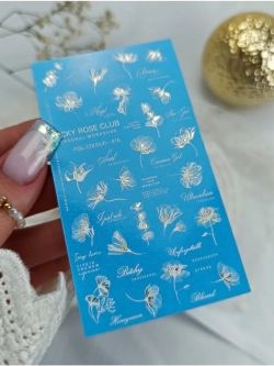 Lucky Rose Слайдеры наклейки для длинных ногтей 415