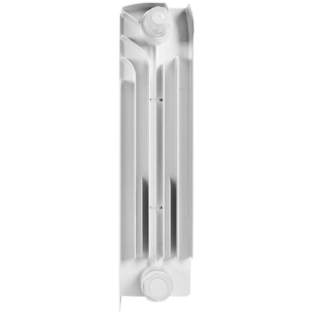 Радиатор биметаллический STOUT TITAN VENTIL 350 - 4 секции (подключение нижнее правое, цвет белый)