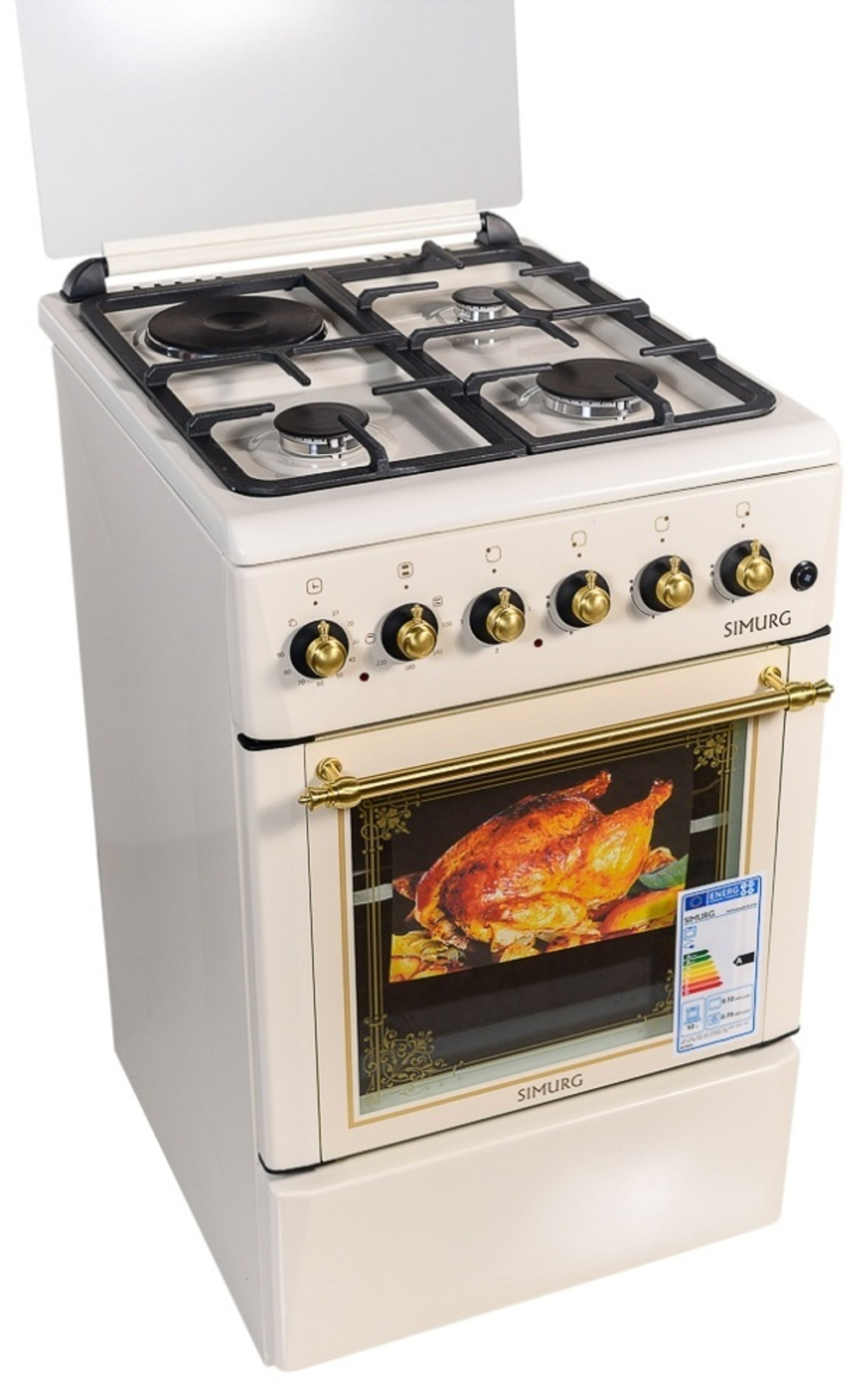 Кухонная плита SIMURG FK 5316 GAZR Rustik бежевый