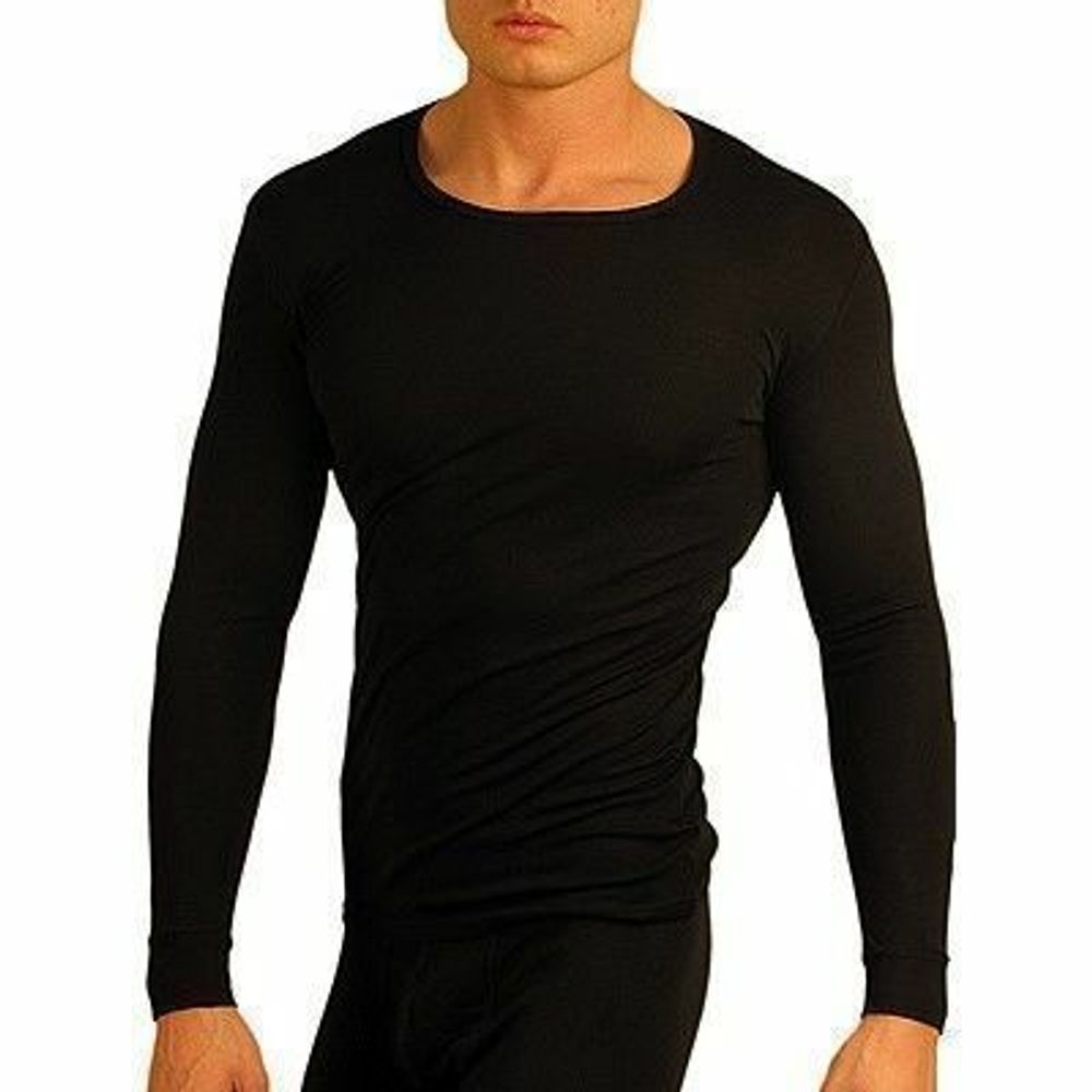 Мужская футболка с длинным рукавом термо Doreanse черная 2960