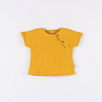 Muslin shirt 0-3 months - Mustard